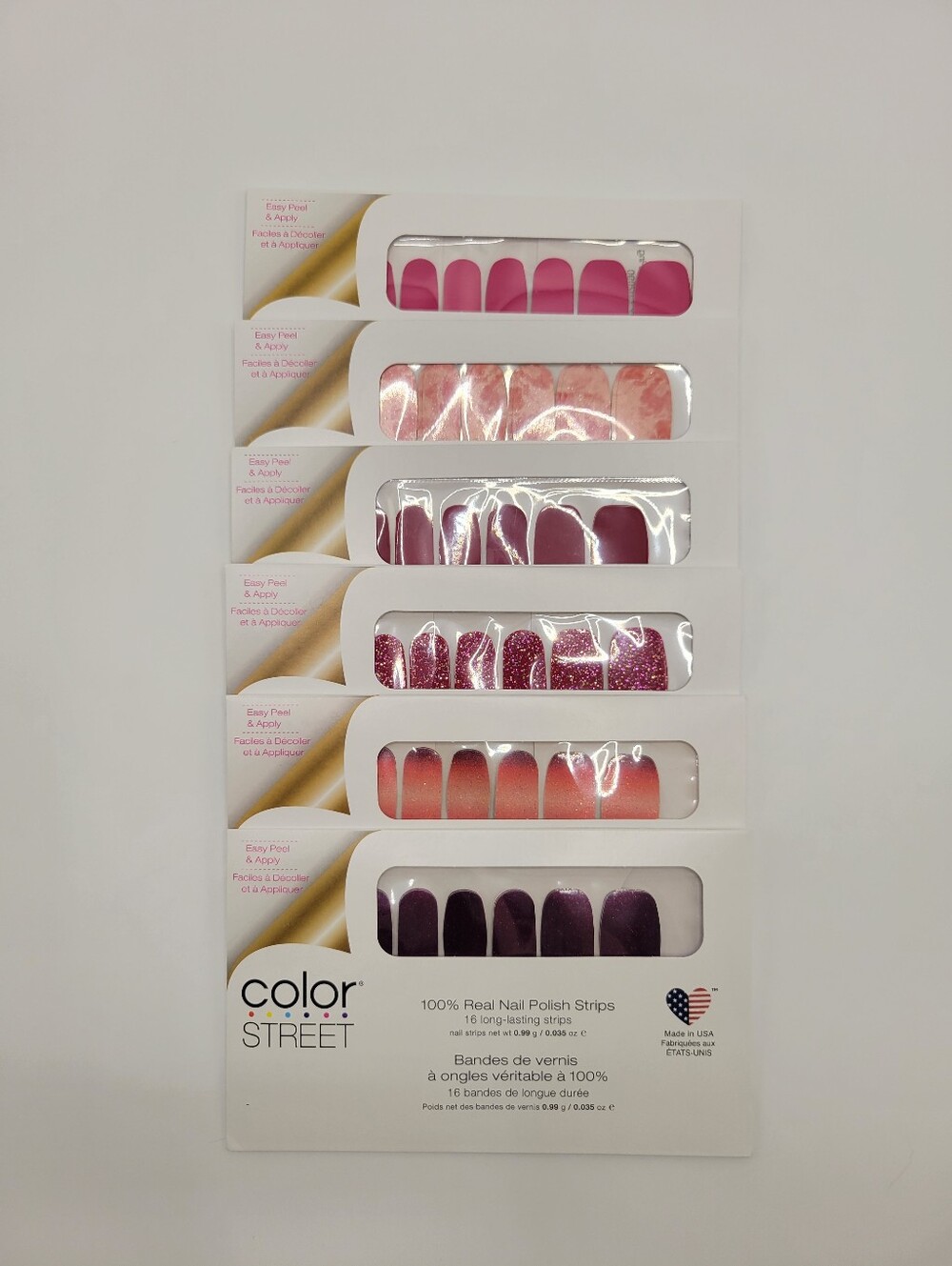Color Street Nail Polish Strips Lot Of 6